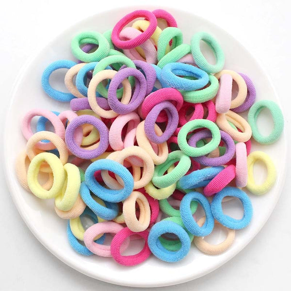 2.5CM Elastic Hair Rope Girl Hair 100Pcs