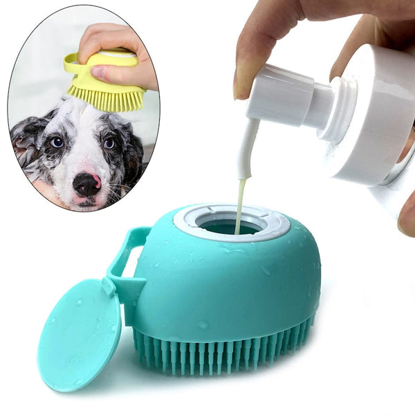 Bathroom  Puppy Big Dog Cat Bath Massage Gloves Brush