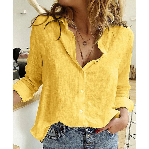 Long Sleeve Oversized Shirt Womens Blouses