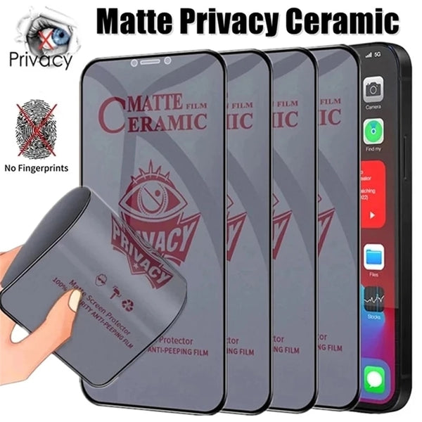 1-4Pcs Matte Ceramic Privacy Screen Protector for iPhone 1213  14 PRO MAX