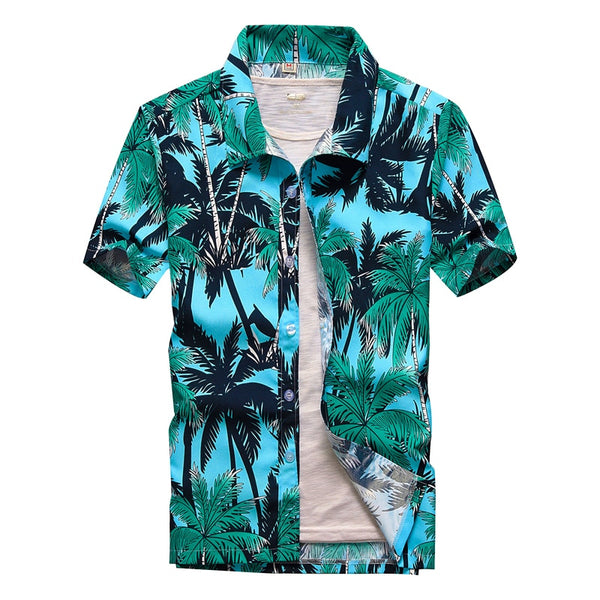 Shirt Short Sleeve Print Casual Beach