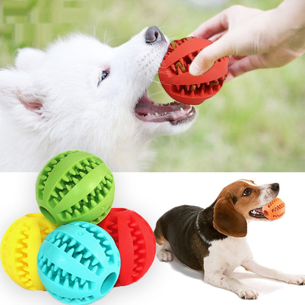 Dog and Cat Toy Interactive Rubber Balls  Tooth Cleaning Indestructible