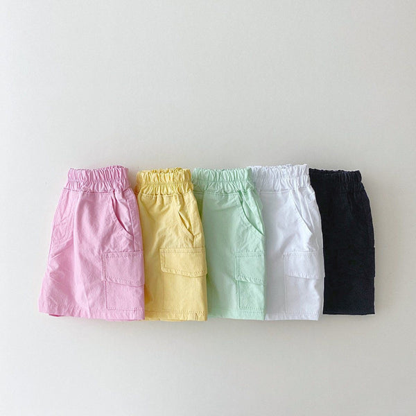 Summer Kids Shorts Solid Color